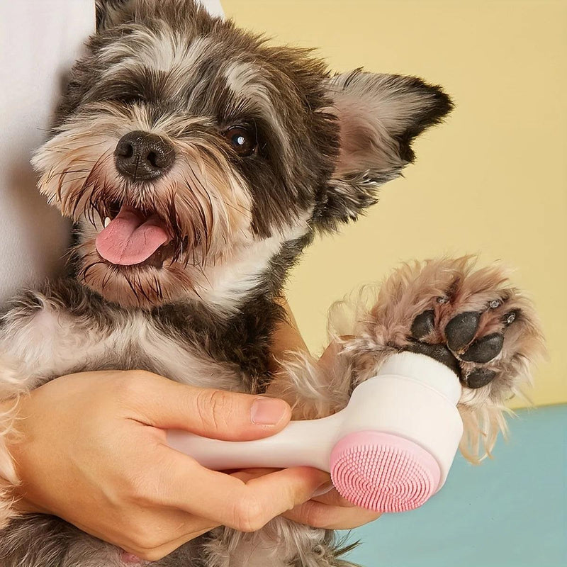 Escova Massageadora de Limpeza para Patas de Pets